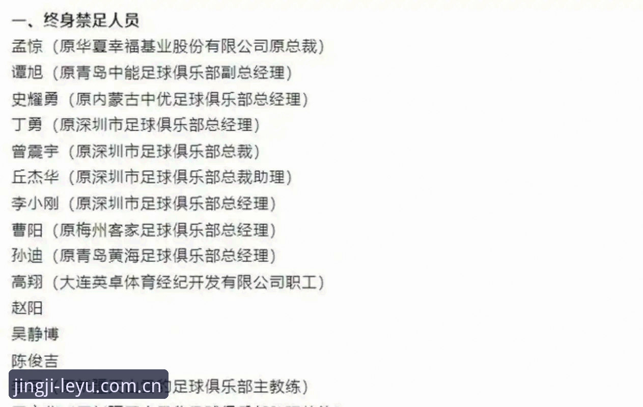 足协第三批禁足名单最新动态：65人受罚，行业整顿再升级